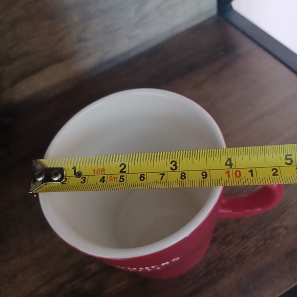 Starbucks 2008 Ceramic Coffee Tea Red With White Logo Mug Cup - Picture 8 of 10